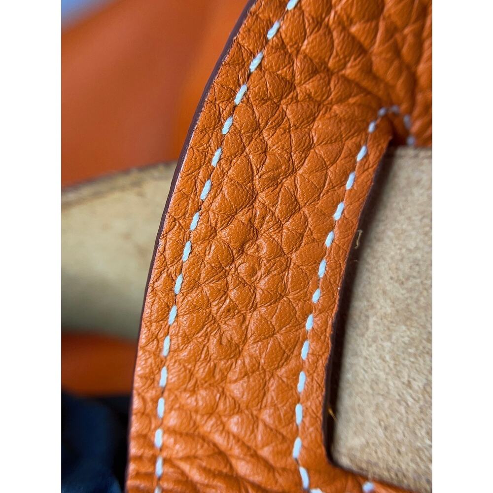 Hermes Swift Taurillon Clemence Vache Hunter Virevolte 29 Orange - Picture 11 of 16